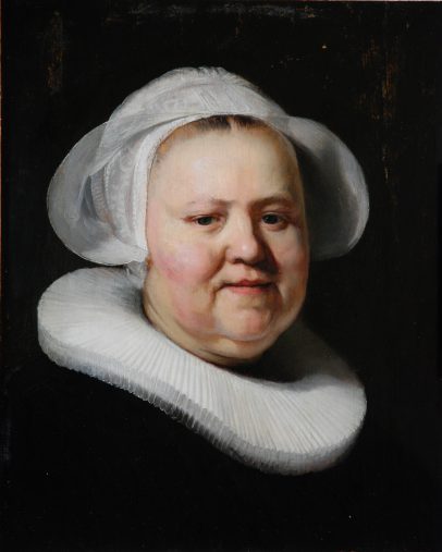 Woman with a white cap