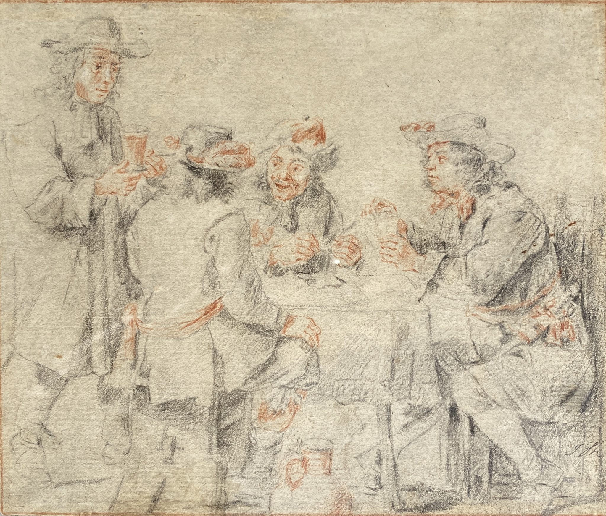 4 Men playing Cards