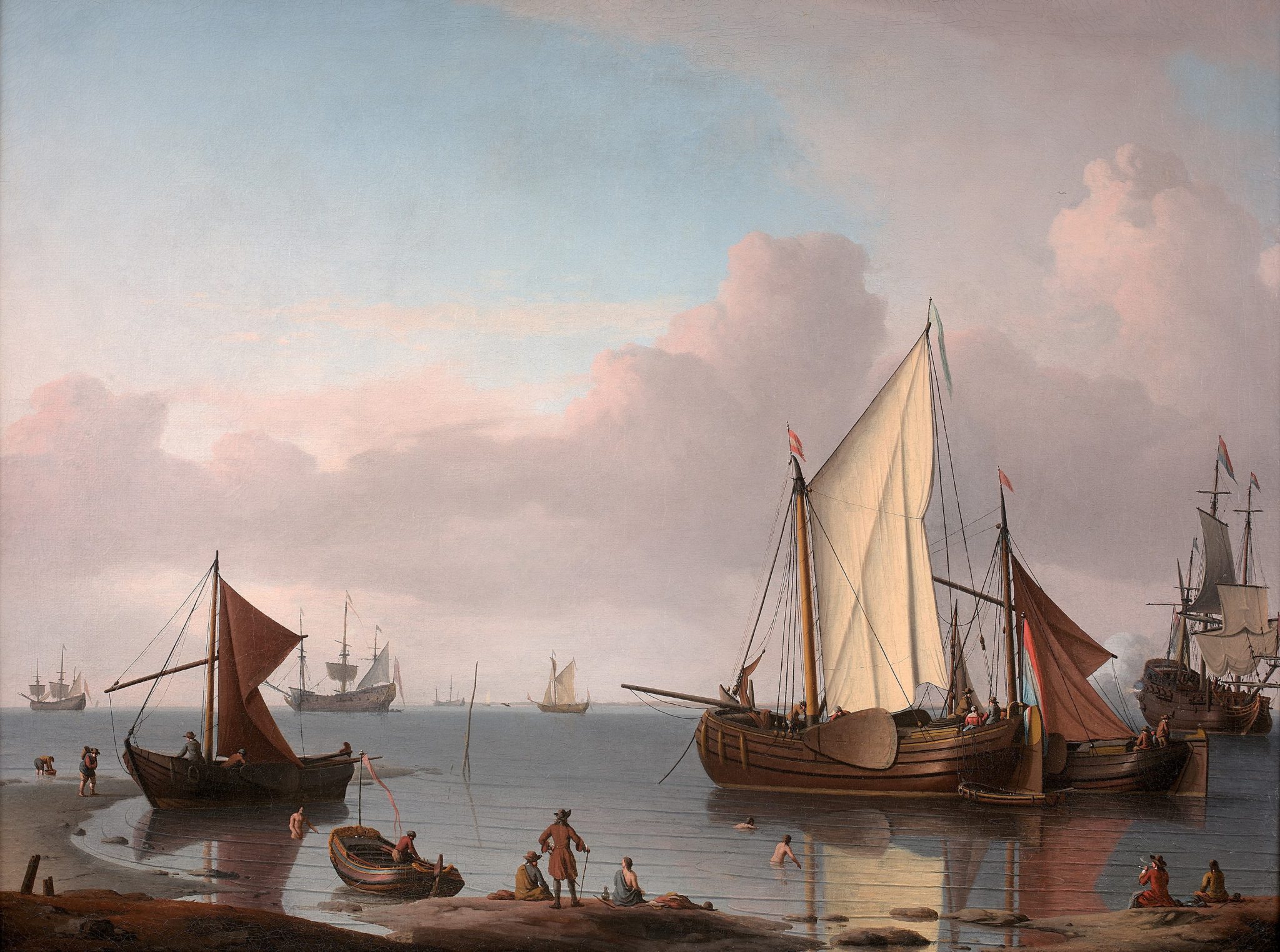 Arctic Scene with Whaling Ships in the Ice  and a Summery Calm; a Pair