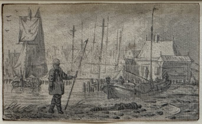 View of a Bothuisje on the IJ,  Amsterdam