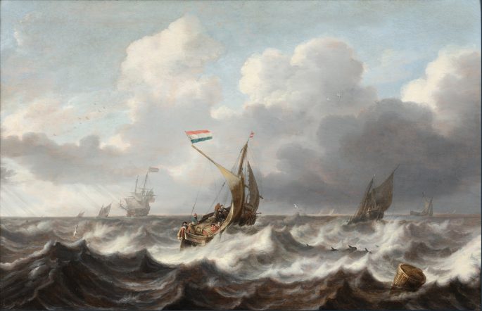 Dutch Ships in Stormy  Weather