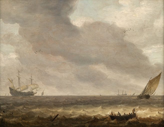 Shipping in a rough sea