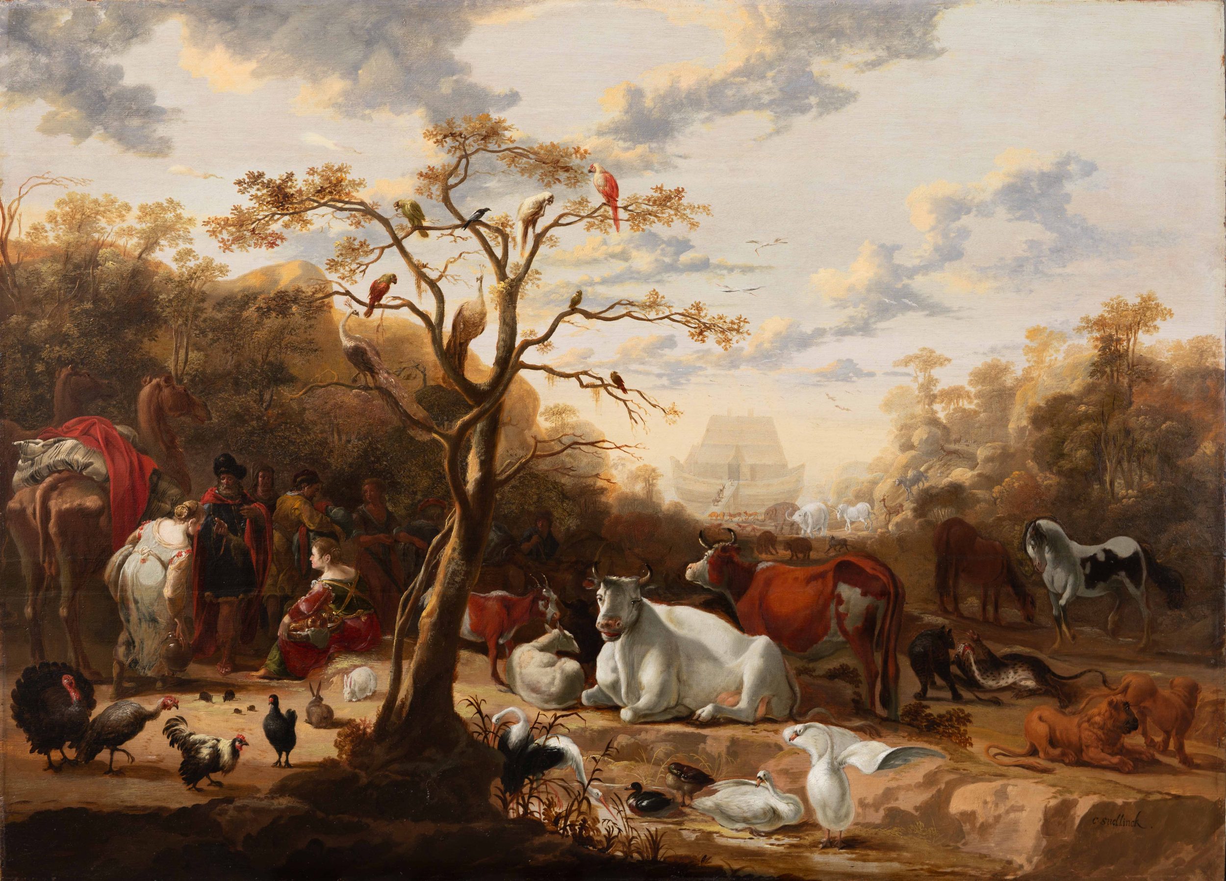 A lanscape with Noahs Ark