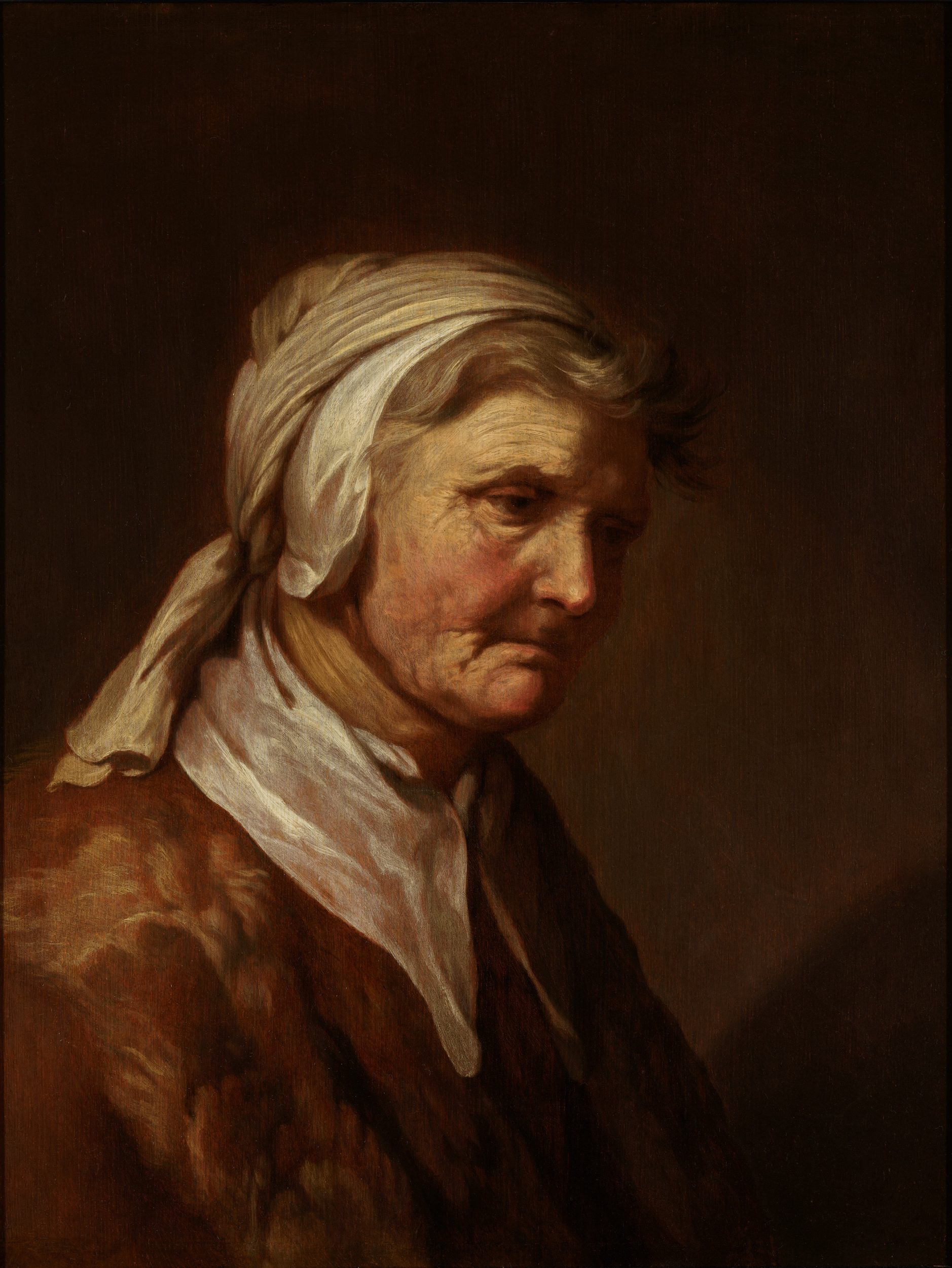 Two Studies of Heads: An Old Woman and an Old Man