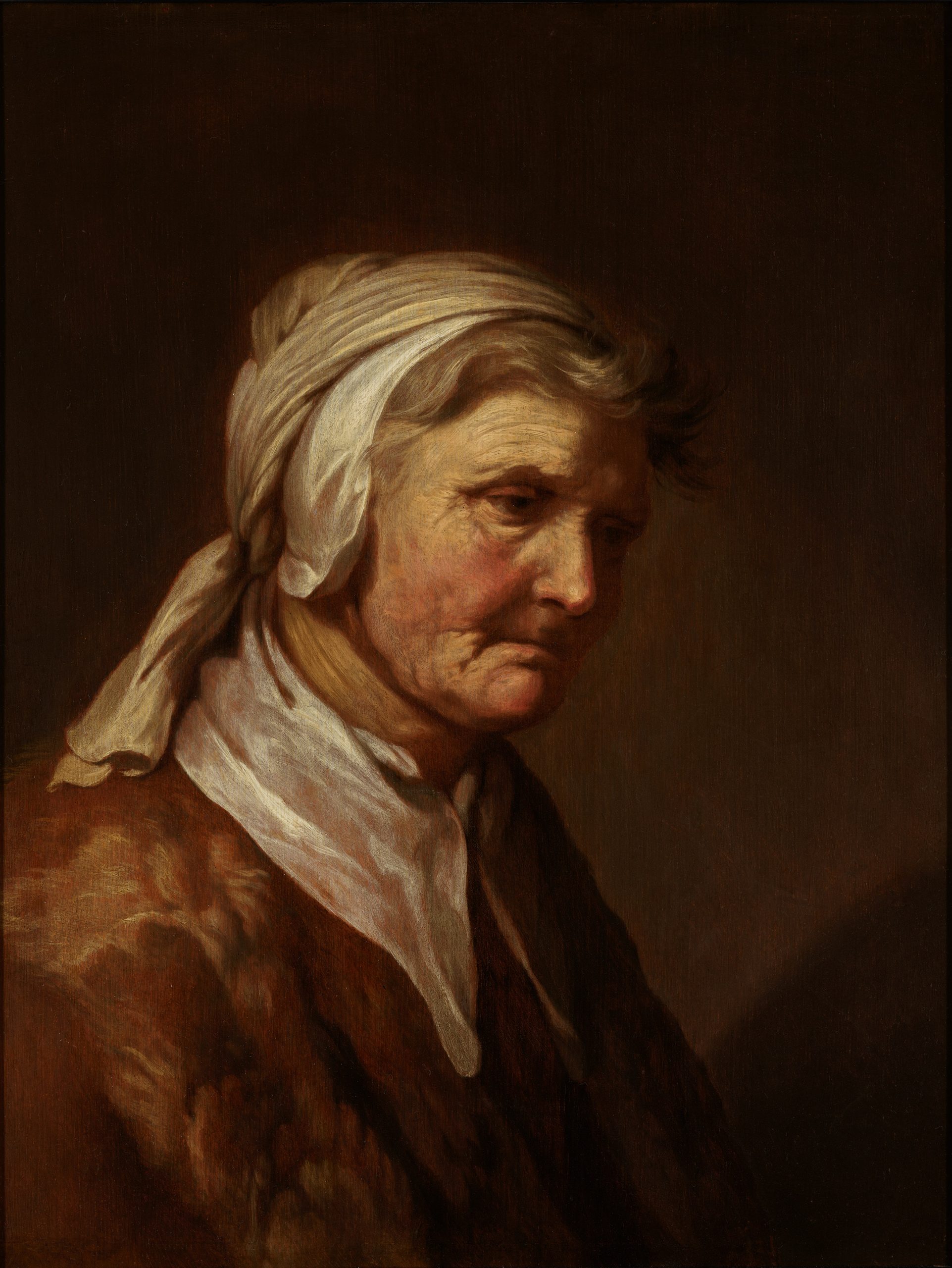 Two Studies of Heads: An Old Woman and an Old Man